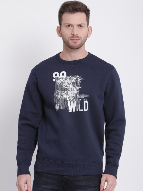 

t-base Men Navy Blue Printed Sweatshirt
