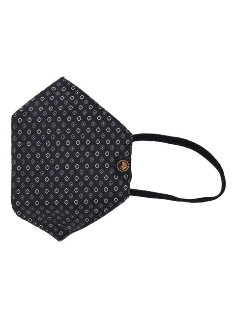 

Devis Unisex Single Black Printed 2-Ply Cotton Outdoor Mask