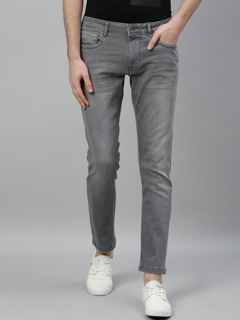 

RARE RABBIT Men Grey Slim Fit Mid-Rise Clean Look Jeans