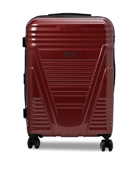 

F Gear Unisex Maroon Solid Valkyrie Hard-Sided Large Trolley Suitcase