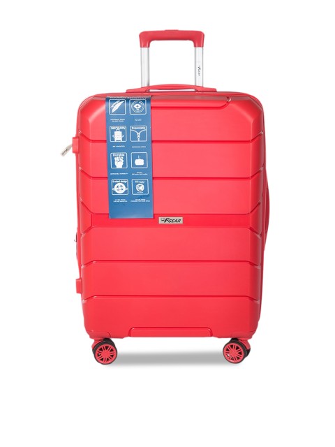 

F Gear Unisex Red Textured Hard-Sided Montage Cabin Trolley Suitcase
