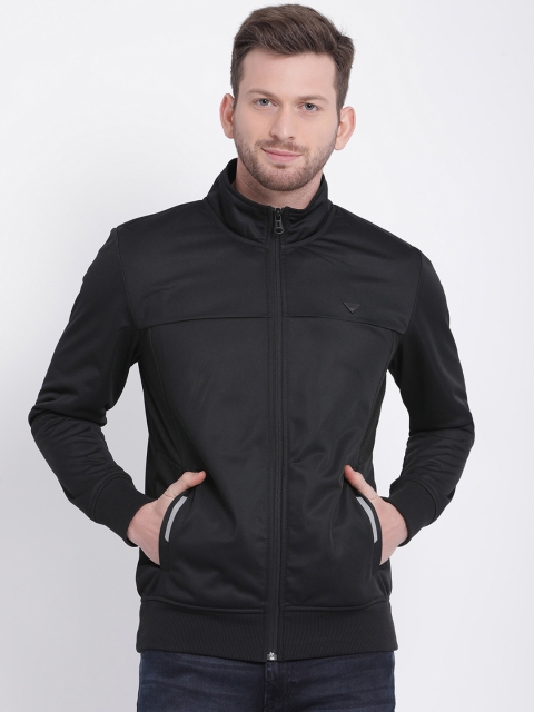 

t-base Men Black Solid Sweatshirt