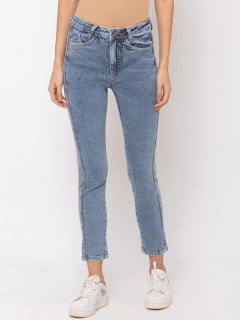 

TARAMA Women Blue Slim Fit High-Rise Clean Look Stretchable Jeans