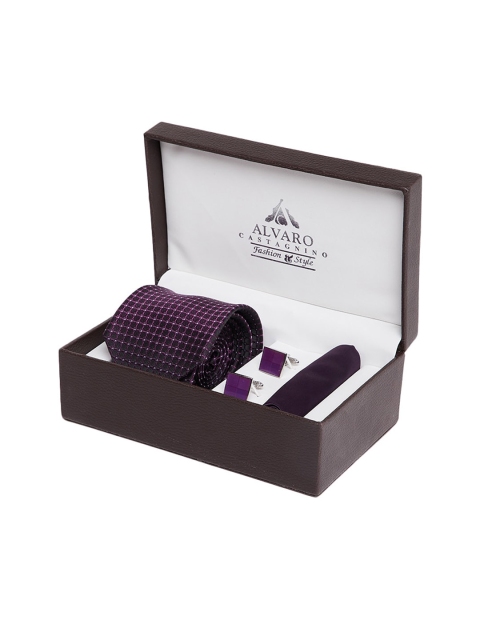 

Alvaro Castagnino Men Purple Accessory Gift Set