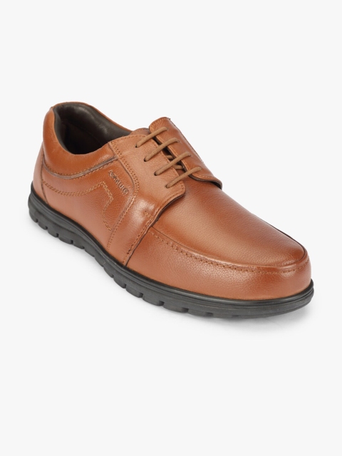 

ATTILIO by Ruosh Men Tan Brown Leather Derbys