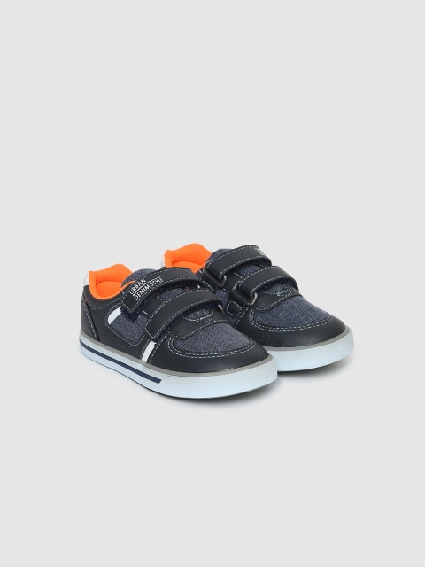 

Chicco Boys Navy Blue Solid Slip-On Sneakers