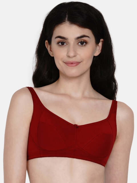 

Enamor Red Non-Wired Non Padded High Coverage Balconette Bra A053