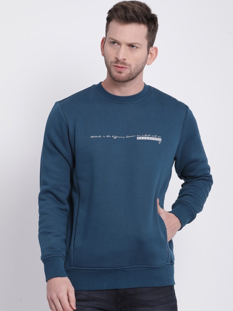 

t-base Men Blue Solid Sweatshirt