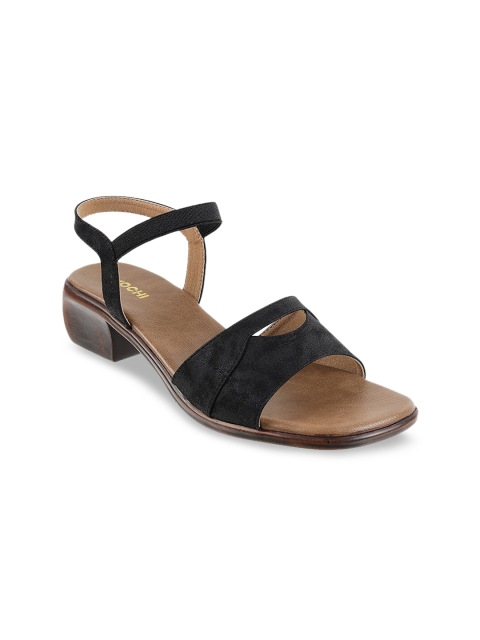 

Mochi Women Black Solid Sandals