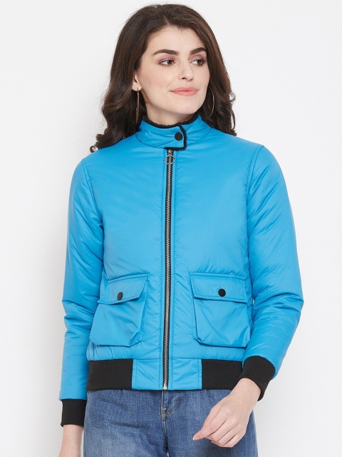 

PERFKT-U Women Blue Solid Lightweight Puffer Jacket