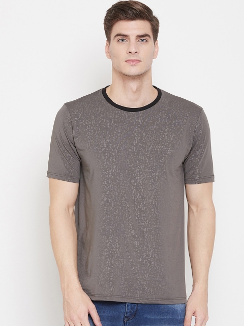

wesquare Men Taupe Printed Round Neck T-shirt