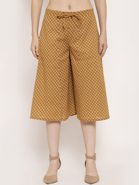 

Ayaany Women Brown Flared Printed Culottes