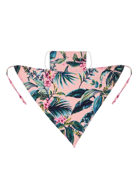 

Clovia Adults Pink Printed 2-Layer Reusable Scarf Fit Cloth Mask