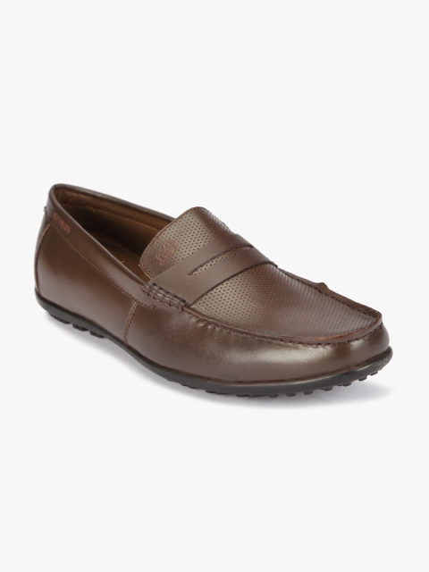 

ATTILIO by Ruosh Men Brown Perforations Leather Loafers