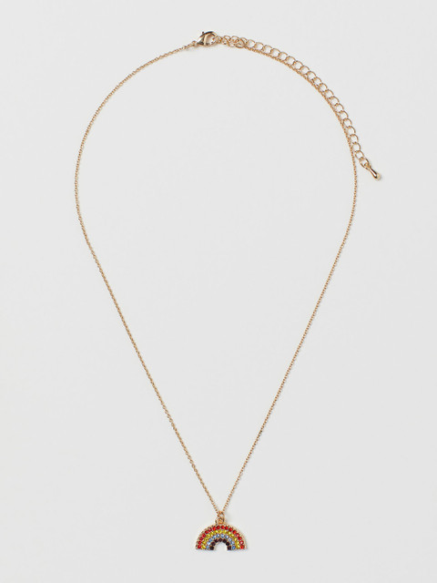 

H&M Women Multicolored Rainbow-pendant Necklace, Multi