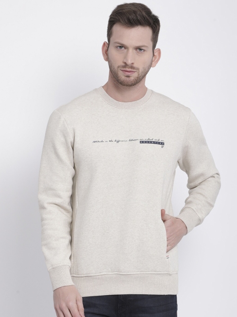

t-base Men Beige Printed Sweatshirt