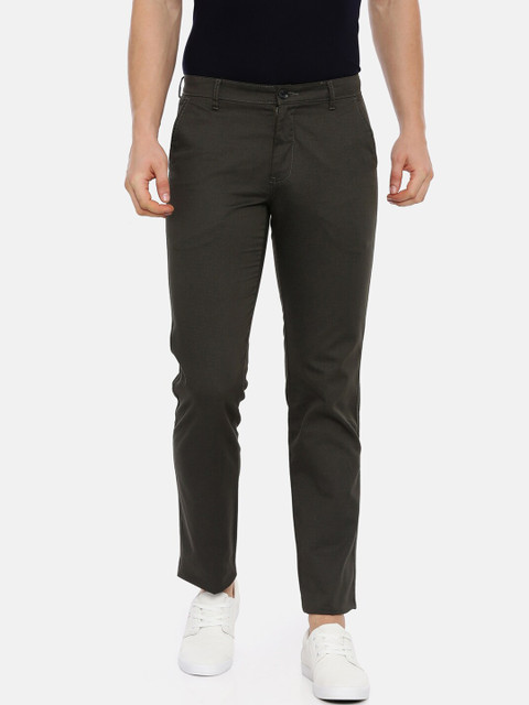 

Classic Polo Men Green Slim Fit Solid Regular Trousers
