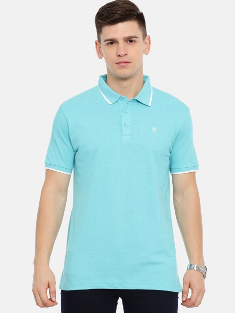 

Classic Polo Men Blue Solid Polo Collar T-shirt