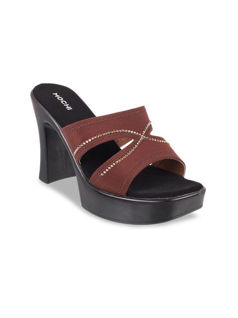

Mochi Women Brown Solid Mules