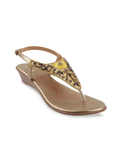 

Mochi Women Gold-Toned Embellished Heels