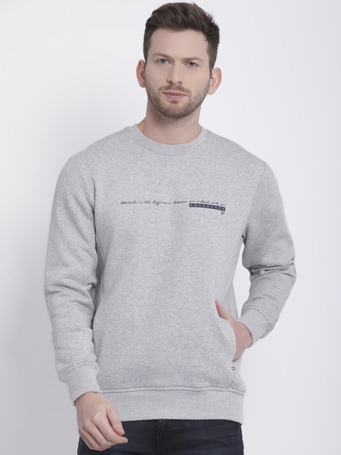 

t-base Men Grey Solid Sweatshirt