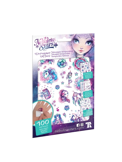 

Nebulous Stars Kids Pink & Blue Nebulia Do-It-Yourself Temporary Tattoos Kit