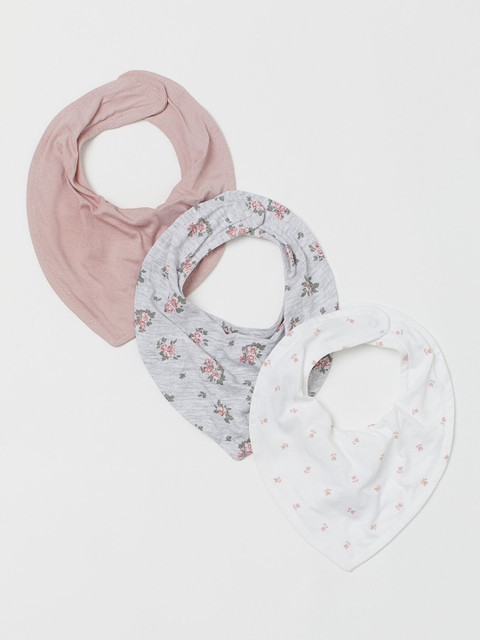 

H&M Kids Multicoloured 3-Pack Cotton Triangle Scarves, Multi