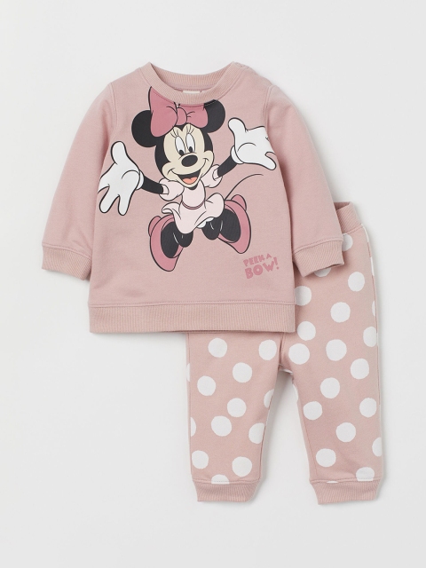 

H&M Girls Pink Printed 2-Piece Sweatshirt Set