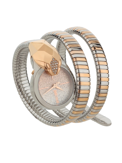 

Just Cavalli Women Silver-Toned Glam Snake Analog Watch JC1L114M0075