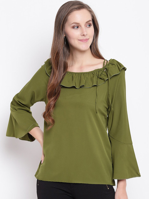 

RIVI Women Green Solid Top