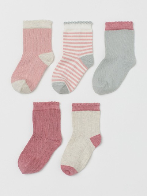 

H&M Kids Multicoloured 5-Pack Socks, Multi