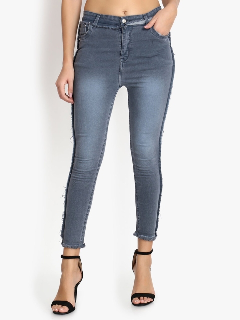 

Perfect Outlet Women Grey Skinny Fit High-Rise Clean Look Jeans