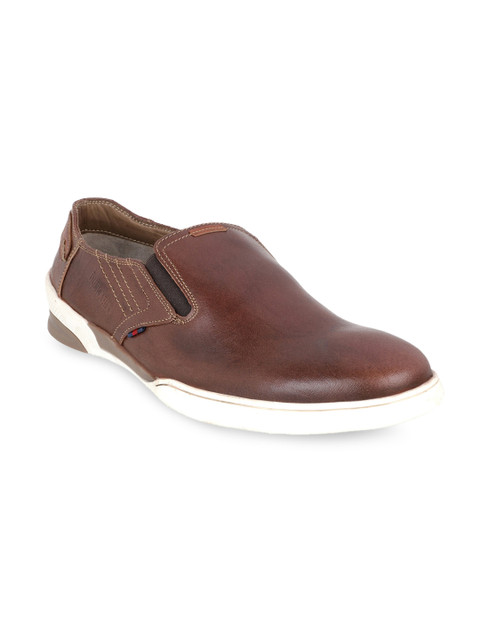 

Buckaroo Men Brown Leather Slip-On Sneakers
