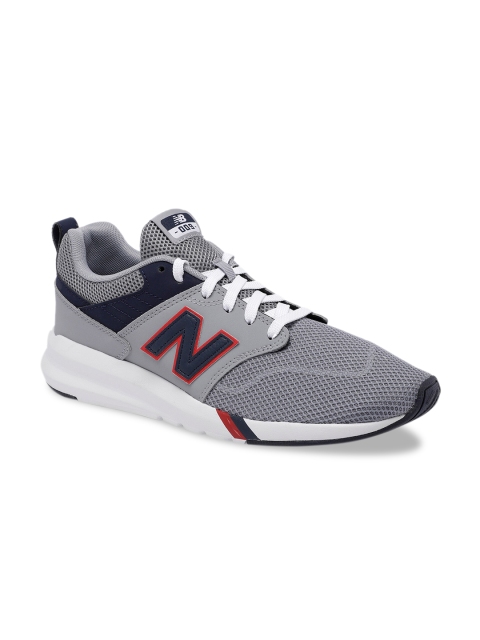 New Balance Men Grey & Navy Blue Running Shoes