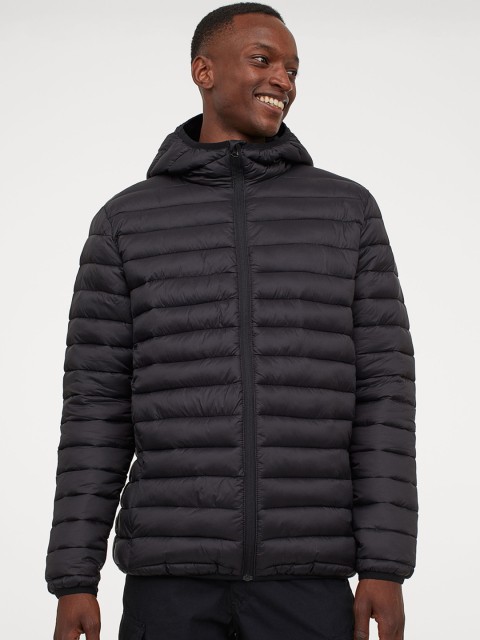 

H&M Men Black Lightweight Puffer Jacket