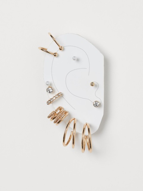 

H&M Gold & White 12-Pack Earrings & Ear Cuffs