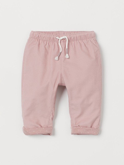 

H&M Girls Pink Lined Corduroy Trousers