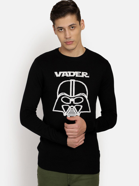 

Free Authority Men Black Star Wars Printed Pullover Sweater