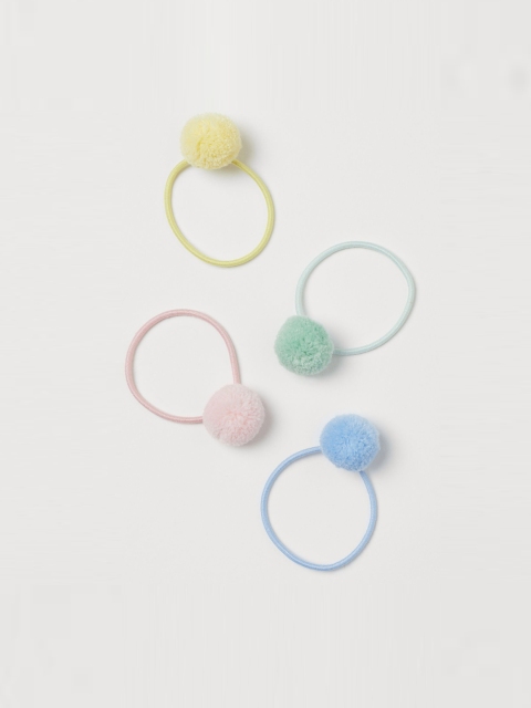 

H&M Girls 4-Pack Hair Elastics, Multi