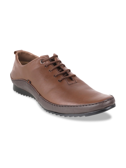 

Buckaroo Men Tan Brown Solid Leather Sneakers