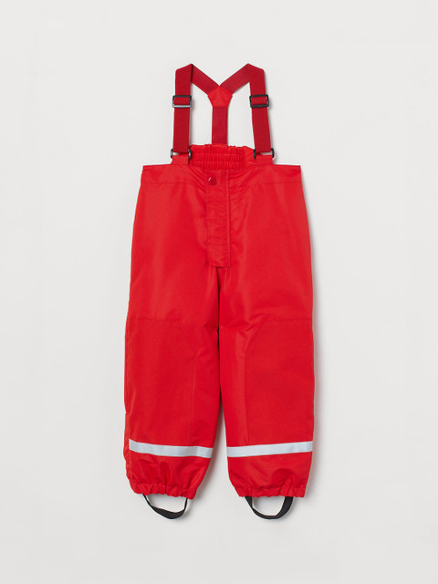 

H&M Girls Red Solid Water-Repellent Dungarees