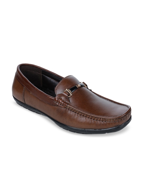 

Bruno Manetti Men Brown Leather Horsebit Loafers