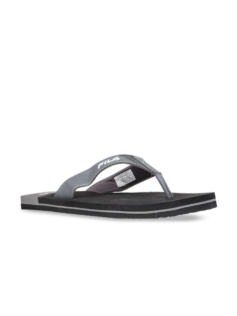 

FILA Men Black & Grey Solid Thong Flip-Flops