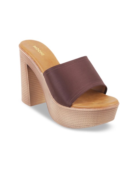 

Mochi Women Brown Solid Mules