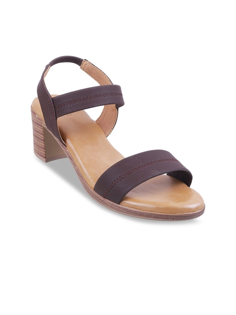 

Mochi Women Brown Solid Sandals