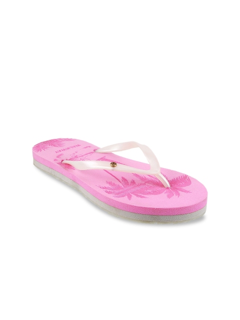 

WALKWAY Women Pink Printed Thong Flip-Flops