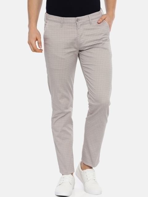 

Classic Polo Men Grey Slim Fit Checked Regular Trousers