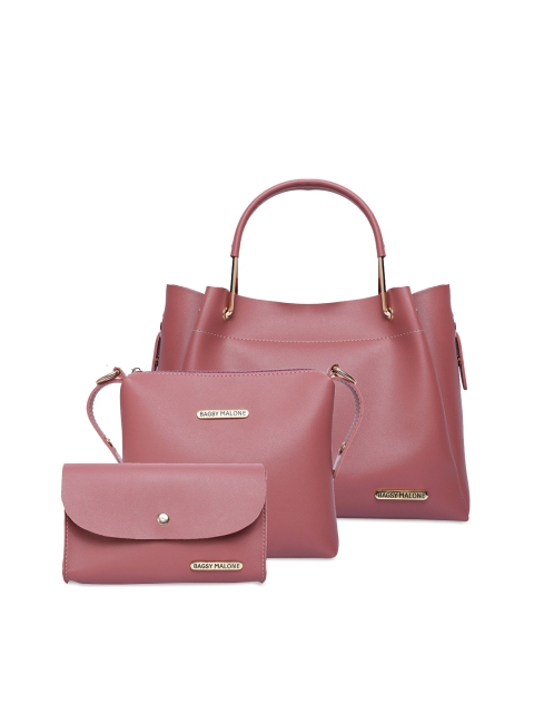 

Bagsy Malone Pink Set of 3 Solid Tote Bag