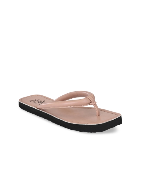 

Zebba Women Nude-Coloured Solid Open Toe Flats