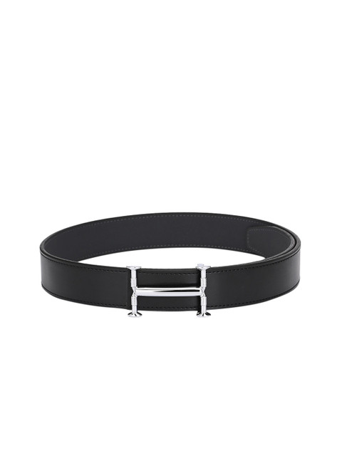 

Calvadoss Men Black Solid Belt